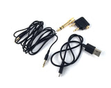 Dual Pin airline adapter / Micro USB charger cable / 3.5mm audio cable / Stereo adapter